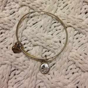 Alex and Ani April birthstone gold bracelet