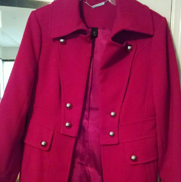 ***SOLD***White House Black Market Red Peacoat M - Picture 2 of 3