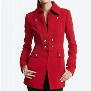 ***SOLD***White House Black Market Red Peacoat M