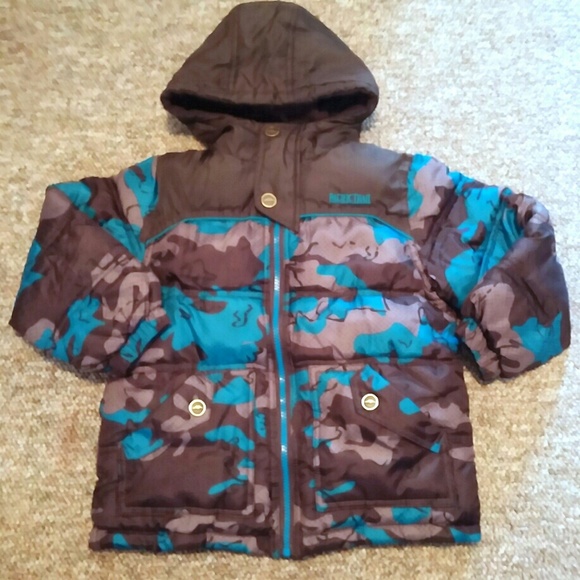 ~Boy's 5/6 Pacific Trail Grey/Blue Puffer Jacket~