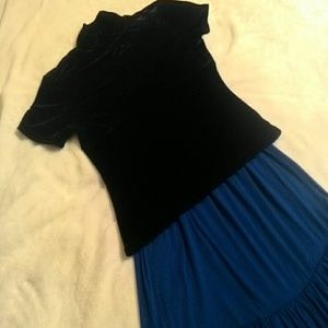 Banana Republic Black Velvet Top