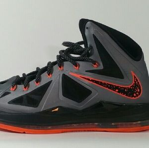 LeBron X 10 Lava men's basketball shoes