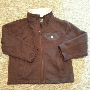 ~Boy's Size 5/6 Brown Fall Zip-Up Jacket~
