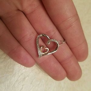 Fred Meyer double heart necklace