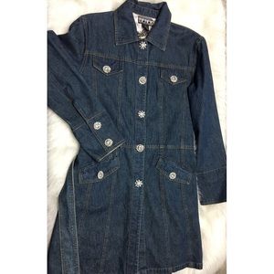 Gorgeous Long Denim jacket with bling!