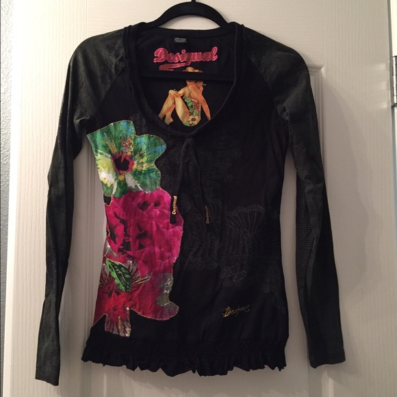 Desigual Long Sleeve Shirt size Small