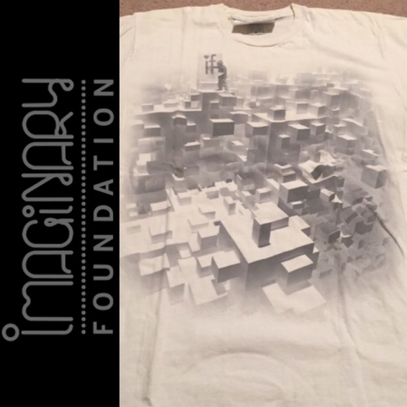Imaginary foundation t-shirt white with gray