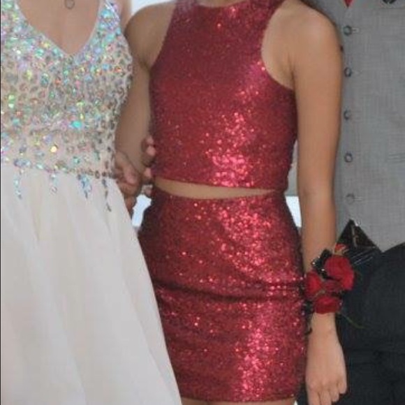 Two Piece Sequin Dress