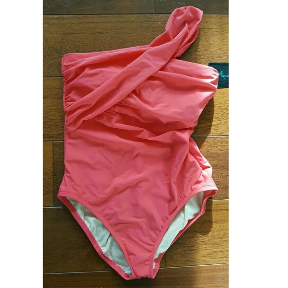 Beautiful Aqua Green lined One Piece Swimsuit