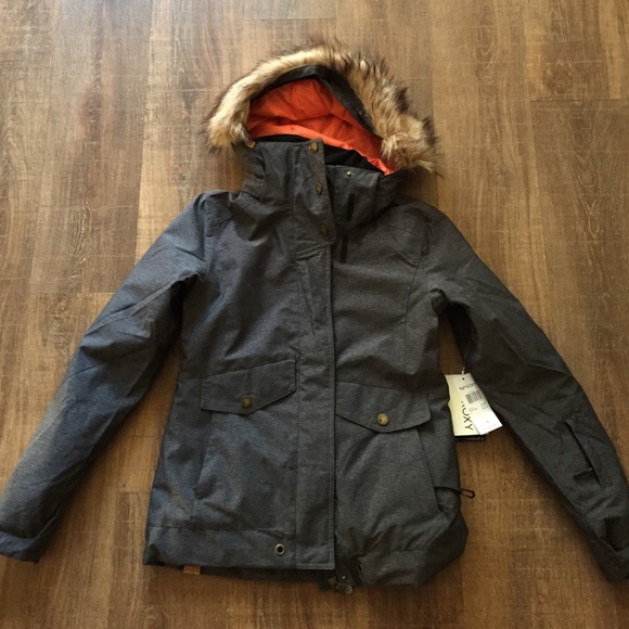 Roxy Grove Gray ski snow jacket XS