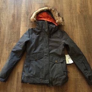 Roxy Grove Gray ski snow jacket XS