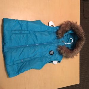 Winter vest w/ detachable fur hood