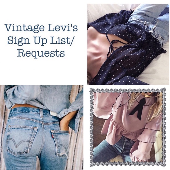 💕Vintage Levi's Sign Up List!💕
