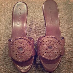 Leather and Wood Jack Rogers