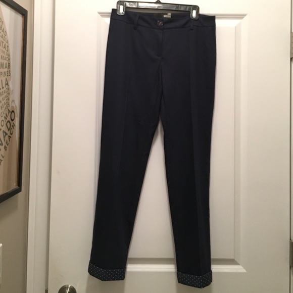 Love Moschino Ankle pants with polka cuff detail