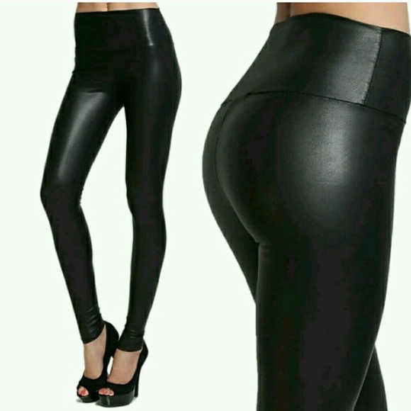 Vegan Faux Leather Leggings