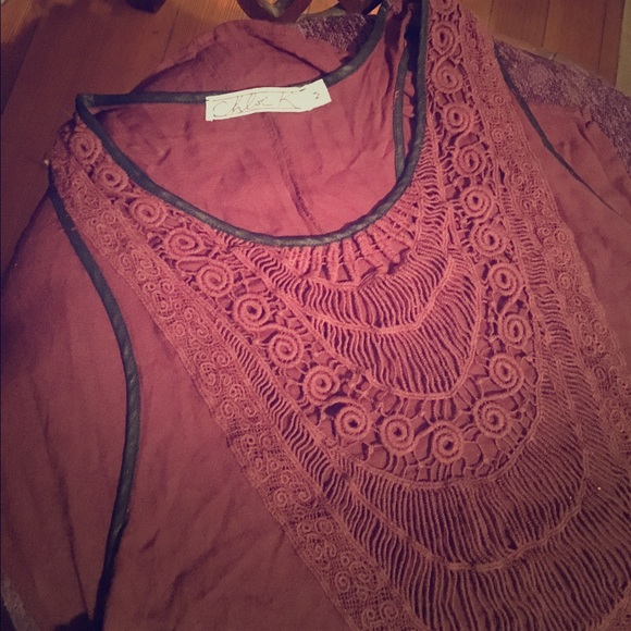 Brown and Black Leather Tank