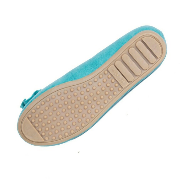 Women Ballet Flats with Buckle b-1610, Teal - Picture 3 of 4