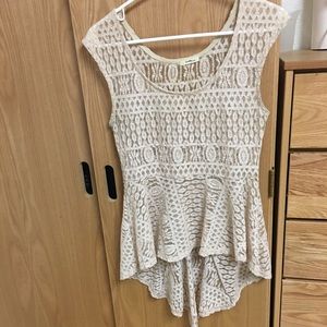 Lace shirts that's longer in the back