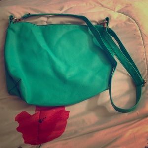 Teal shoulder bag