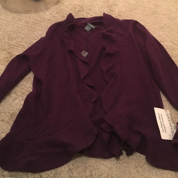 Griffen ruffle, 100% cashmere cardigan