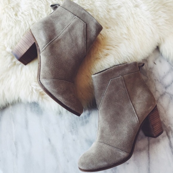 Taupe Suede TOMS Booties