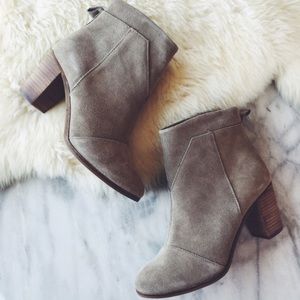 Taupe Suede TOMS Booties