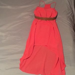 Forever 21 coral high low dress