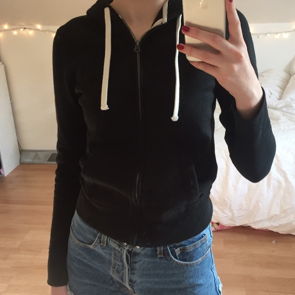 Black zip hoodie