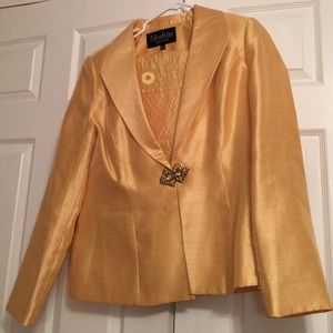 Gold skirt suit
