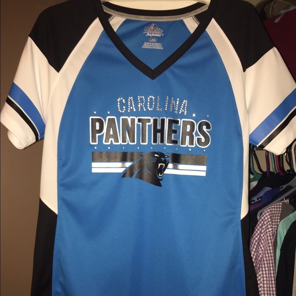 Carolina Panthers Women's Large V Neck Shirt