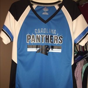 Carolina Panthers Women's Large V Neck Shirt
