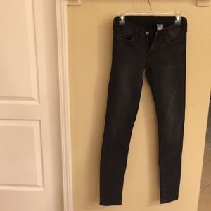 H&m black, low waist, skinny jean.
