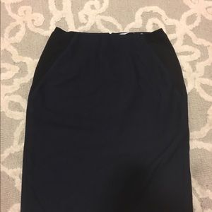 Tahari pencil skirt navy blue