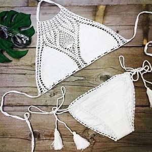 Handmade 🐚 White Crochet Bikini Set