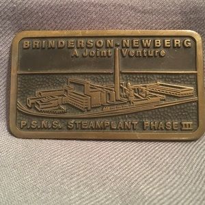 Solid Brass Industrial Plant Western Belt Buckle