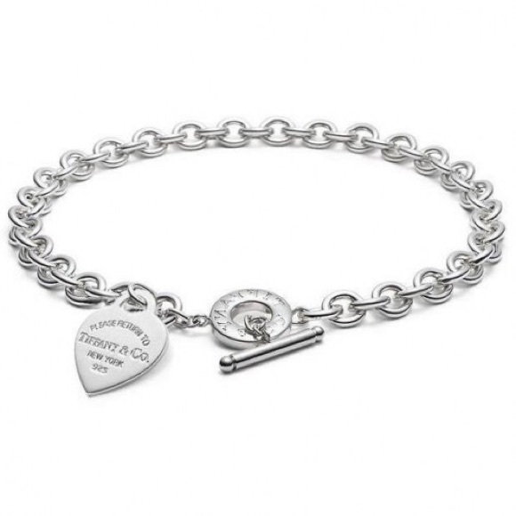 Tiffany & Co. Heart and round tag Toggle Necklace