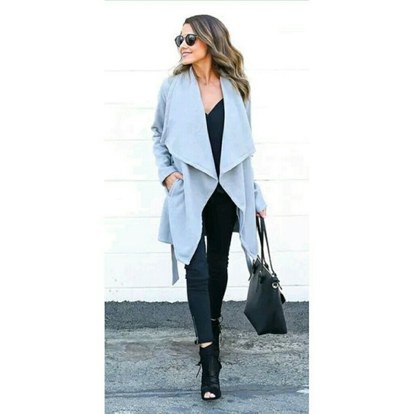 2XHP||⭐Chic Powder Blue LIGHTWEIGHT Belted Duster - Picture 2 of 5