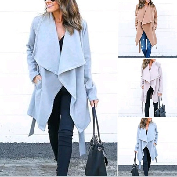 2XHP||⭐Chic Powder Blue LIGHTWEIGHT Belted Duster - Picture 5 of 5