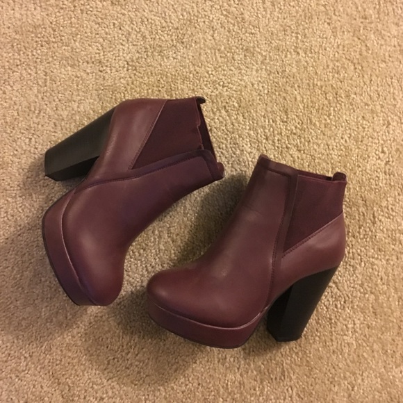 Shoes - Wine Color Booties