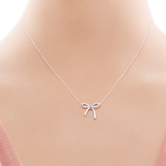Tiffany & Co. bow silver necklace