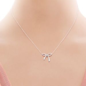 Tiffany & Co. bow silver necklace
