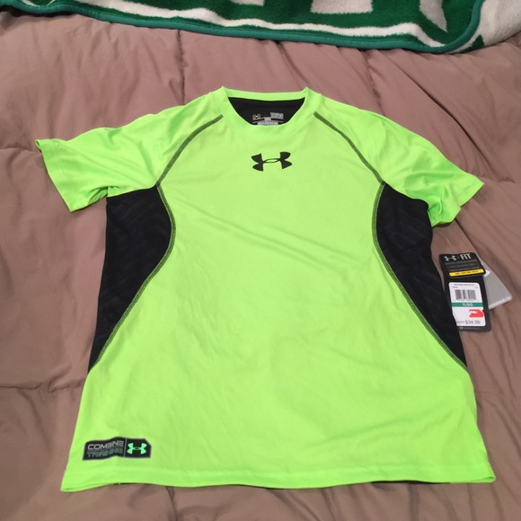 Neon green and black under armour