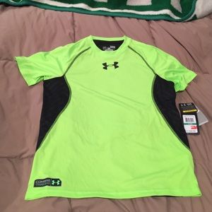 Neon green and black under armour