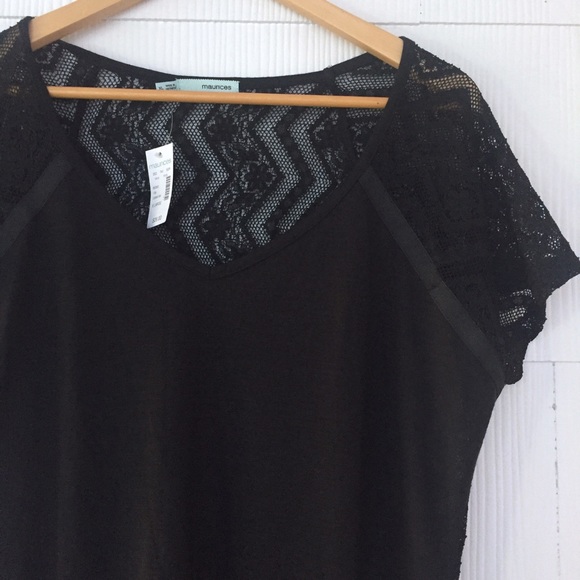 NWT Maurice's Chevron Lace Top