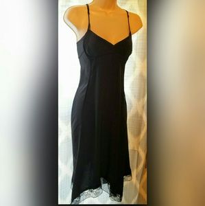 Armani Exchange sexy black silk cocktail dress