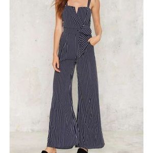 Nasty gal pin stripe jumpsuit