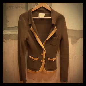 Anthropologie Liamolly olive cardigan