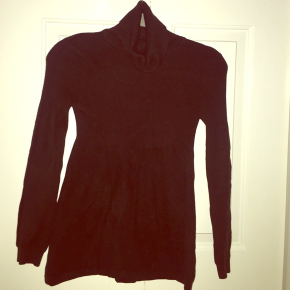 Black turtleneck knit