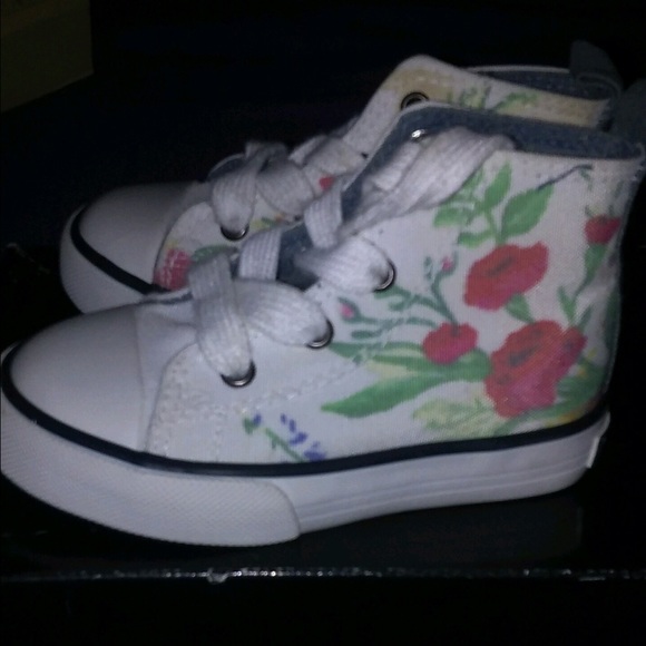 Girls toddler high top Polo sneakers